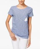Maison Jules Cotton Striped Top, Only At Macy's