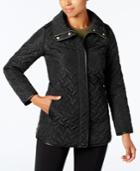 Cole Haan Signature Faux-leather-trim Quilted Coat
