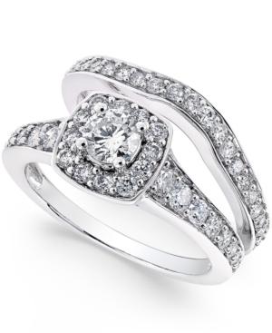 Diamond Frame Bridal Set (1-1/4 Ct. T.w.) In 14k White Gold