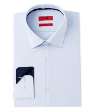 Hugo Boss Men's Classic/regular Fit Blue Stripe Dress Shirt