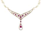Effy Final Call Ruby (2-1/6 Ct. T.w.) And Diamond (1 Ct. T.w.) Fancy Pendant Necklace In 14k Gold