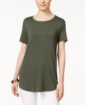 Jm Collection Short-sleeve Scoopneck Top, Only At Macy's