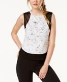 Material Girl Active Juniors' Illusion Printed Tank Top, Created For Macy's