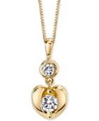 Sirena Diamond Heart Pendant Necklace In 14k White Or Yellow Gold (1/4 Ct. T.w.)