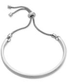 Alfani Silver-tone Curved Bar Slider Bracelet, Created For Macy's