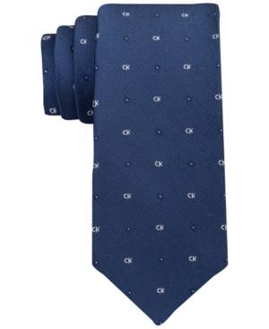 Calvin Klein Men's Pindot Logo Slim Tie