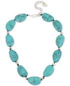 Robert Lee Morris Soho Silver-tone Colored Stone Collar Necklace, 17-1/2 + 3 Extender