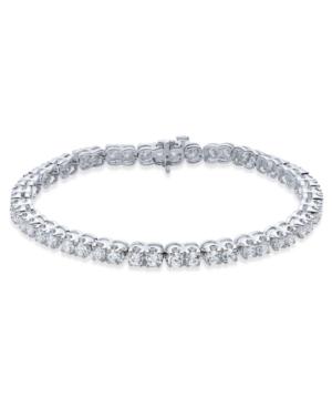 Diamond Scalloped Edge Tennis Bracelet (5 Ct. T.w.) In 14k White Gold