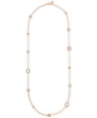 Swarovski Rose Gold-tone Pink & Clear Crystal Double Strand Necklace