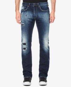 Buffalo David Bitton Men's Distressed & Sanded Slim Straight Fit Jeans