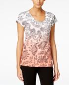 Style & Co. Sport Paisley Ombre T-shirt, Only At Macy's
