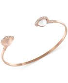 Swarovski Gold-tone Imitation Pearl And Crystal Bangle Bracelet