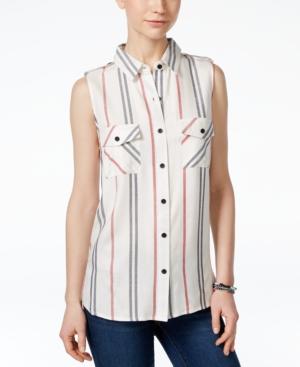 Stoosh Juniors' Sleeveless Plaid Top