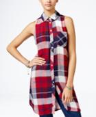 American Rag High-low Plaid Shirt, Only At Macy's