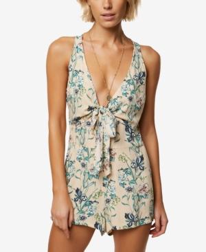 O'neill Juniors' Veda Plunging Printed Romper
