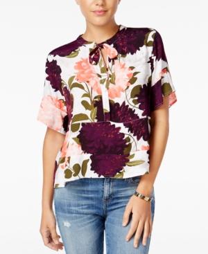 Guess Lorna Printed Tie-detail Top