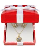 Giani Bernini Cubic Zirconia Love Knot Jewelry Set In 18k Gold Over Sterling Silver, Only At Macy's