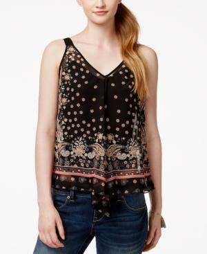 American Rag Printed Handkerchief-hem Tank Top, Only At Macy's