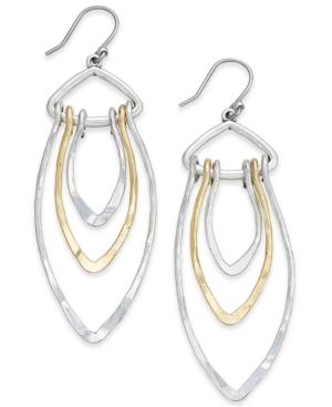 Lucky Brand Two-tone Triple-loop Drop Earrings