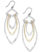 Lucky Brand Two-tone Triple-loop Drop Earrings