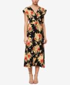 Sanctuary Floral-print Wrap Midi Dress
