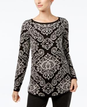 Charter Club Jacquard Sweater, Created For Macy's