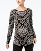 Charter Club Jacquard Sweater, Created For Macy's