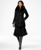 Calvin Klein Faux-fur-collar Asymmetrical Puffer Coat