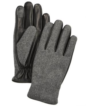 Ryan Seacrest Distinction Men's Mixed-media Gloves, Created For Macy's