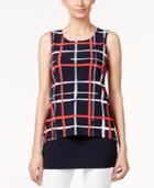 Alfani Layered-look Printed Top, Only At Macy's