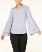 Inc International Concepts Tiered Bell-sleeve Shirt, Created For Macy's
