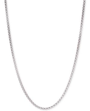 Degs & Sal 24 Box Link Chain Necklace In Sterling Silver
