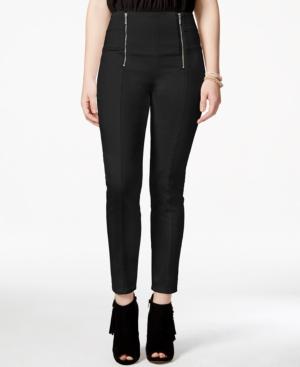 Material Girl Juniors' Zip-trim Cropped White Skinny Jeans, Only At Macy's