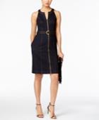Inc International Concepts Belted Denim Sheath Dress, Only At Macy's