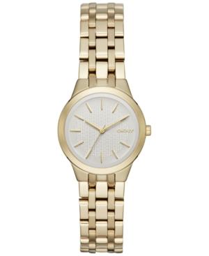 Dkny Women's Park Slope Gold-tone Stainless Steel Bracelet Watch 28mm Ny2491