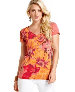 Lucky Brand Floral-print Tee