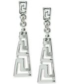 Giani Bernini Greek Key Drop Earrings In Sterling Silver, Only At Macy's