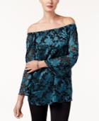Alfani Jacquard Off-the-shoulder Top, Created For Macy's