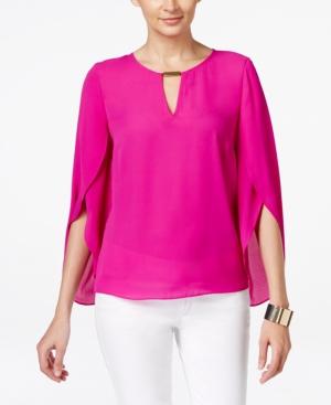Inc International Concepts Chiffon Keyhole Blouse, Only At Macy's