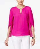 Inc International Concepts Chiffon Keyhole Blouse, Only At Macy's