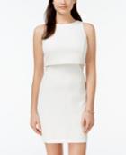 Emerald Sundae Juniors' Illusion Textured Popover Bodycon Dress
