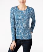 Charter Club Paisley-print Long-sleeve Top, Only At Macy's