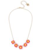 Betsey Johnson Gold-tone Crystal Floral Statement Necklace, 15 + 3 Extender