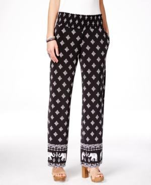 Inc International Concepts Printed Wide-leg Pants, Only At Macy's