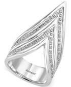Geo By Effy Diamond High-style Ring (1/5 Ct. T.w.) In Sterling Silver