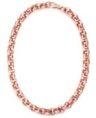 Bronzarte 18k Rose Gold Over Bronze Necklace, Rollo Chain Necklace