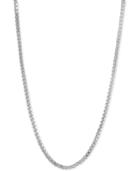 Giani Bernini Box Link 22 Adjustable Necklace In Sterling Silver, Created For Macy's