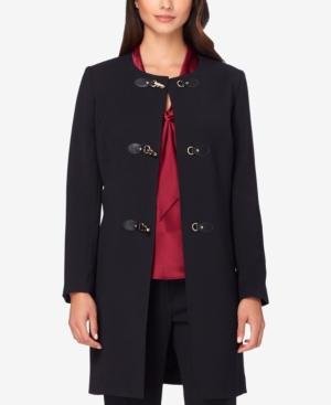 Tahari Asl Buckle-front Topper Jacket