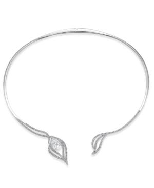 Eliot Danori Silver-tone Cubic Zirconia Hinged Collar Necklace, Only At Macy's