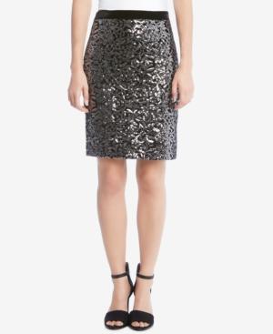 Karen Kane Sequined Pencil Skirt